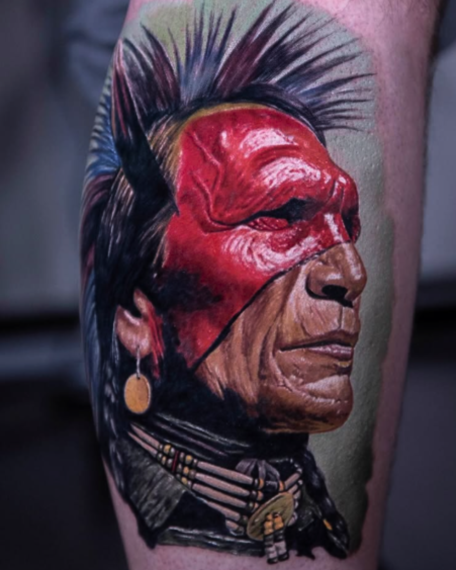 Color realism tattoo featuring smooth blending, saturation control, and realistic highlights
