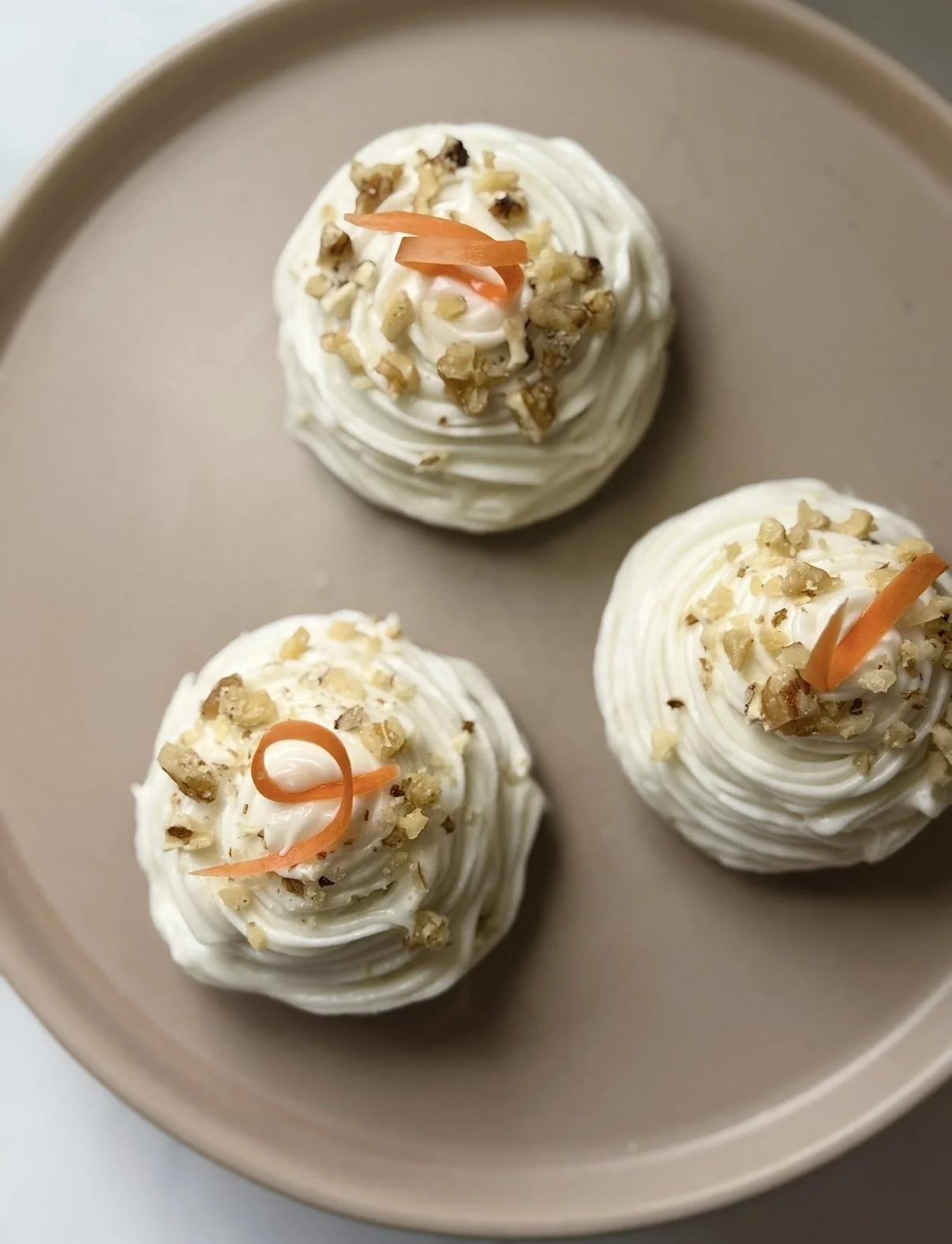 Mini Dome Carrot Cakes with Cream Cheese Icing