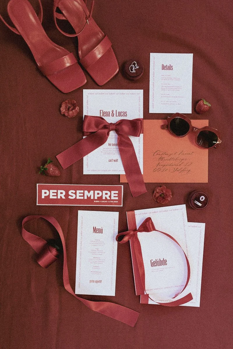 Hochzeitseinladung für eine freie Trauung in Italien