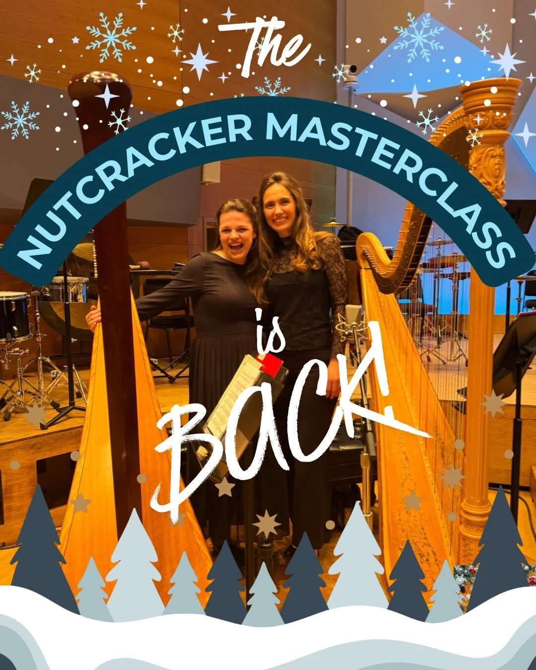 Dear beloved harp fam ❤️ we're BACK for the most wonderful time of the year: NUTCRACKER SEASON!!!!! 

This year I'm teaming up with the absolute goddess Cheryl Losey Feder @cheryllosey of @minnorch to bring you the THIRD annual Nutcracker Masterclass