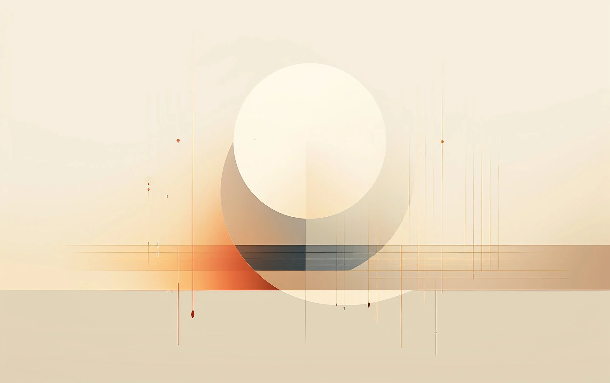 Abstract sacred feminine geometric design in warm earth tones