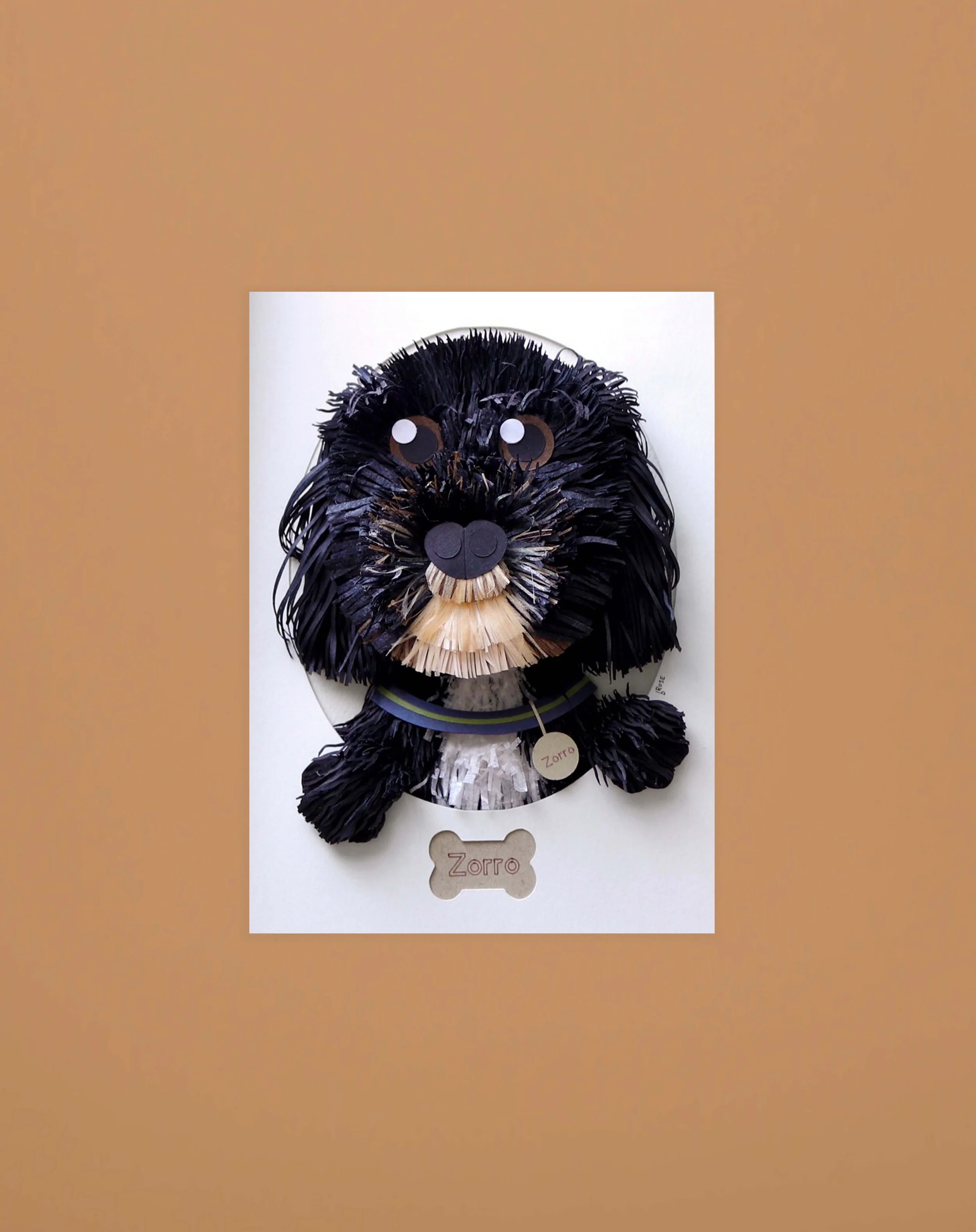 Custom Long-Haired Dog Portrait