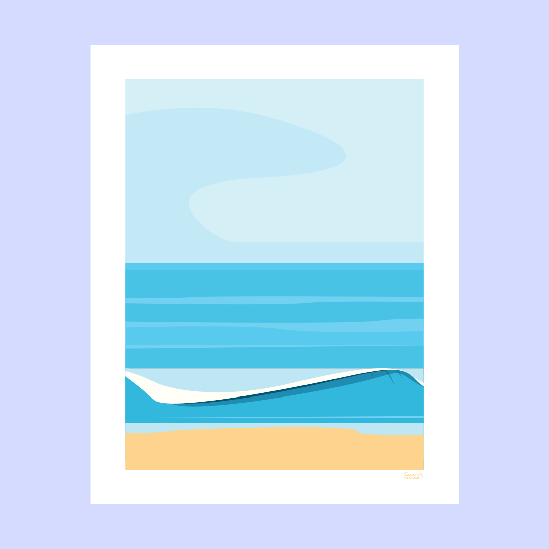 Panther Beach Wave Print
