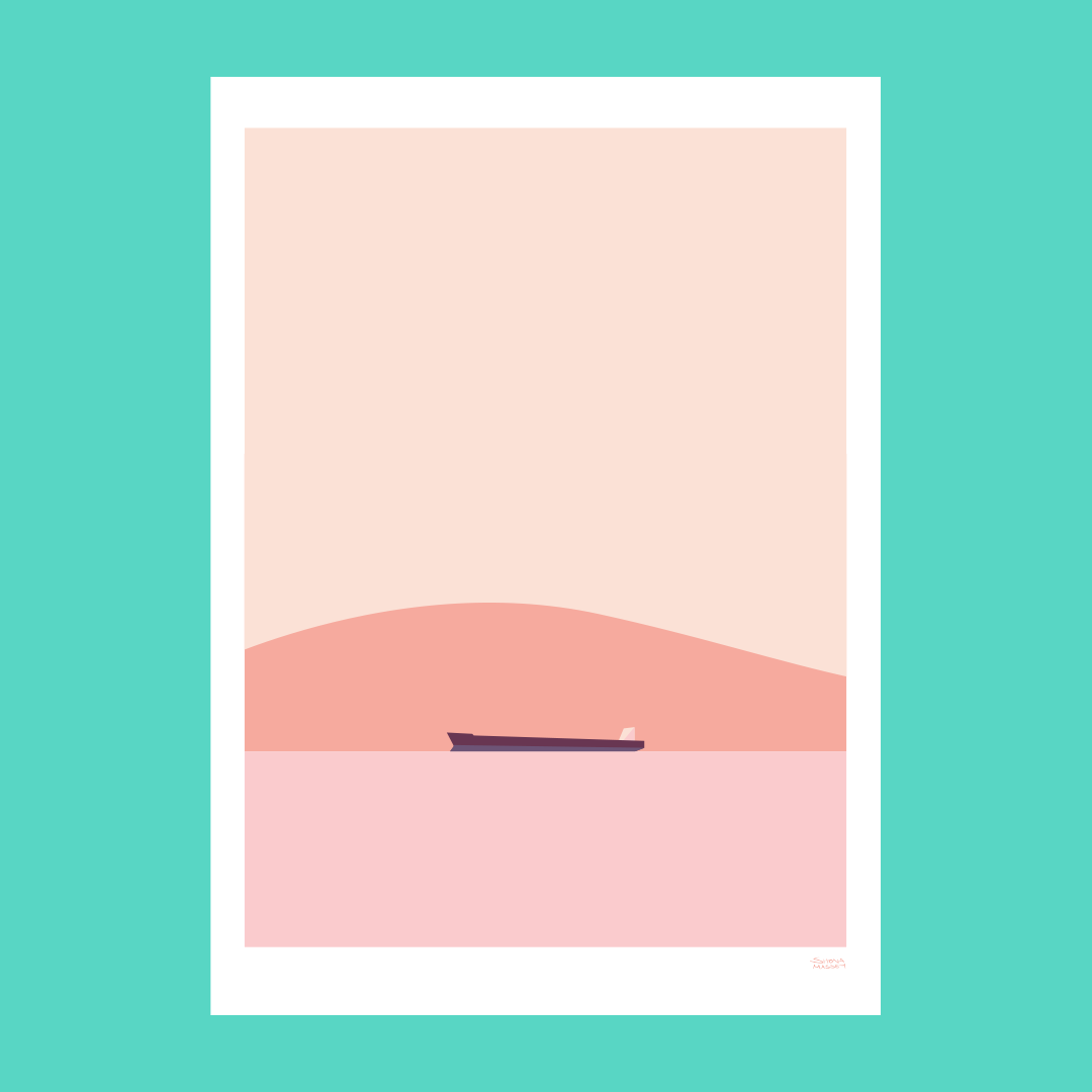 Pink Tanker Print (Large)