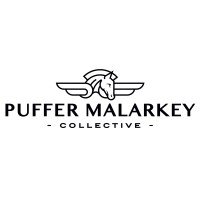 Logo of Puffer Malarkey Collective featuring a stylized unicorn head with wings