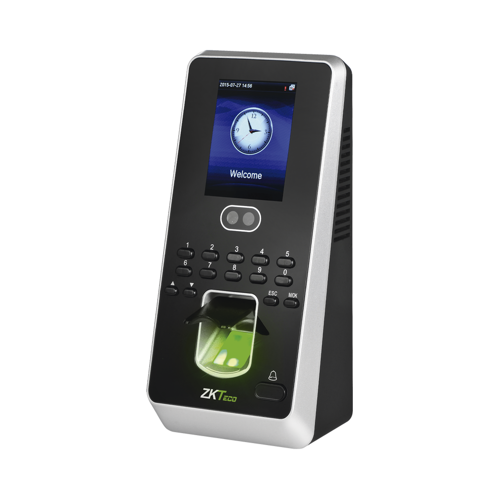 Terminal multimedia con Reconocimiento Facial / Teclado / Huella / Hasta 400 Rostros y 1,000 Huellas