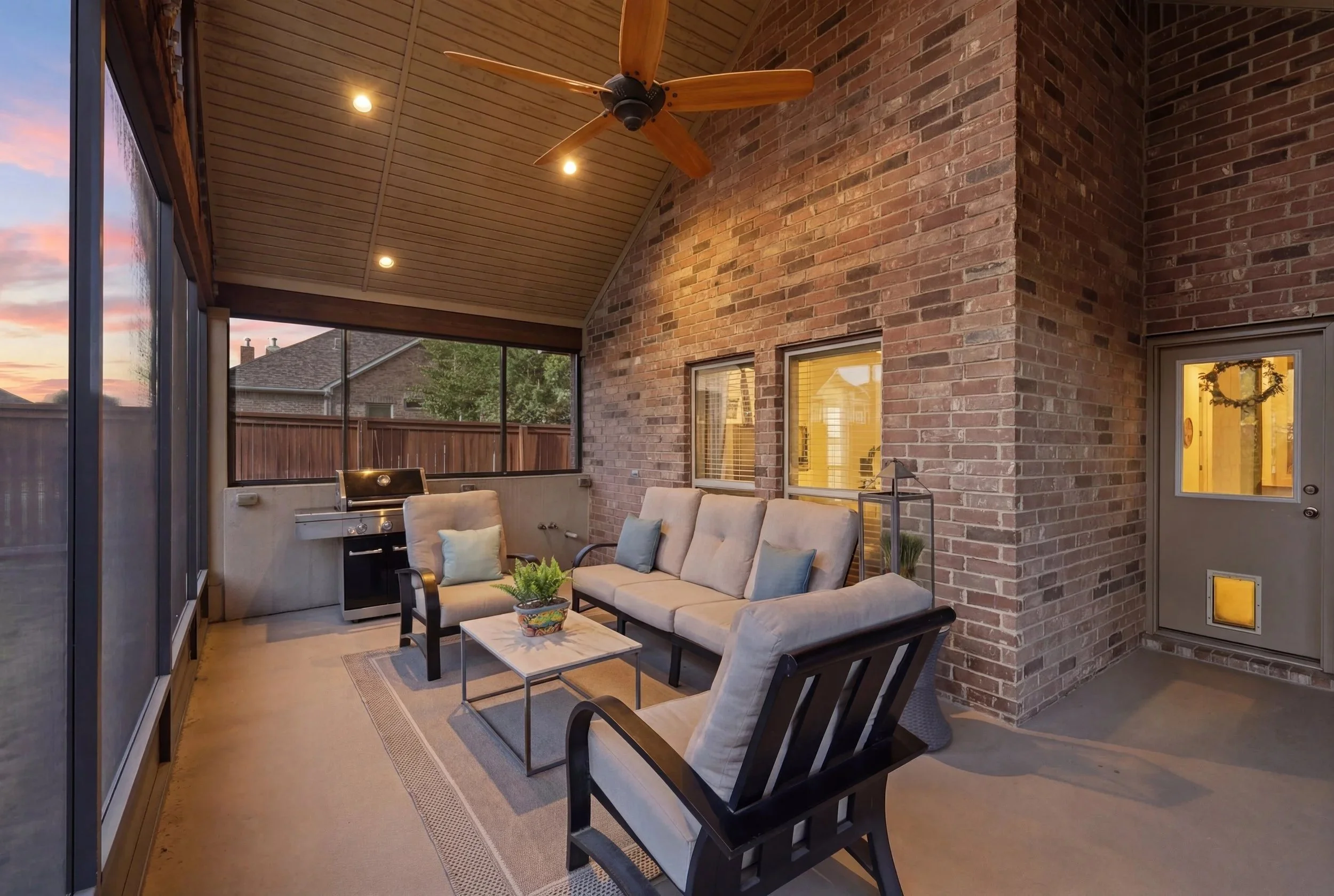 Twilight Exterior- Light filled Sunroom Retreat