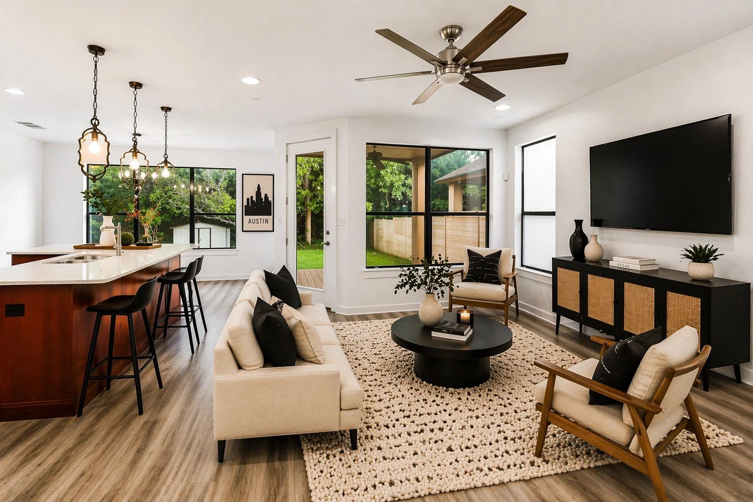 Living Room - Enhanced with Virtual Staging