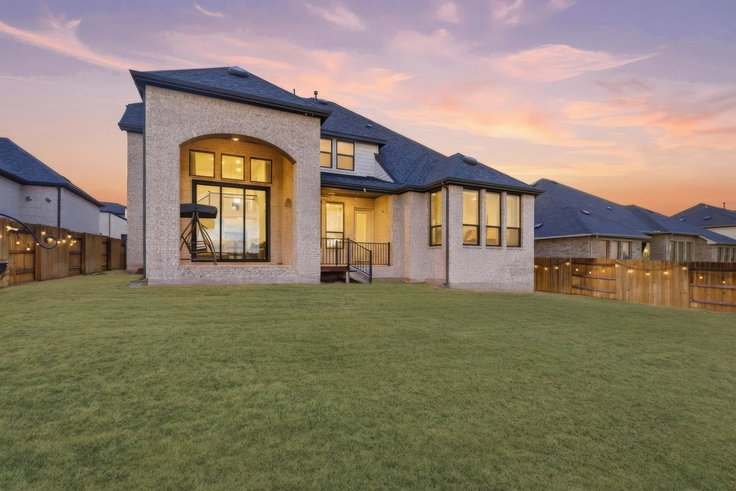 Twilight Exterior-Backyard View
