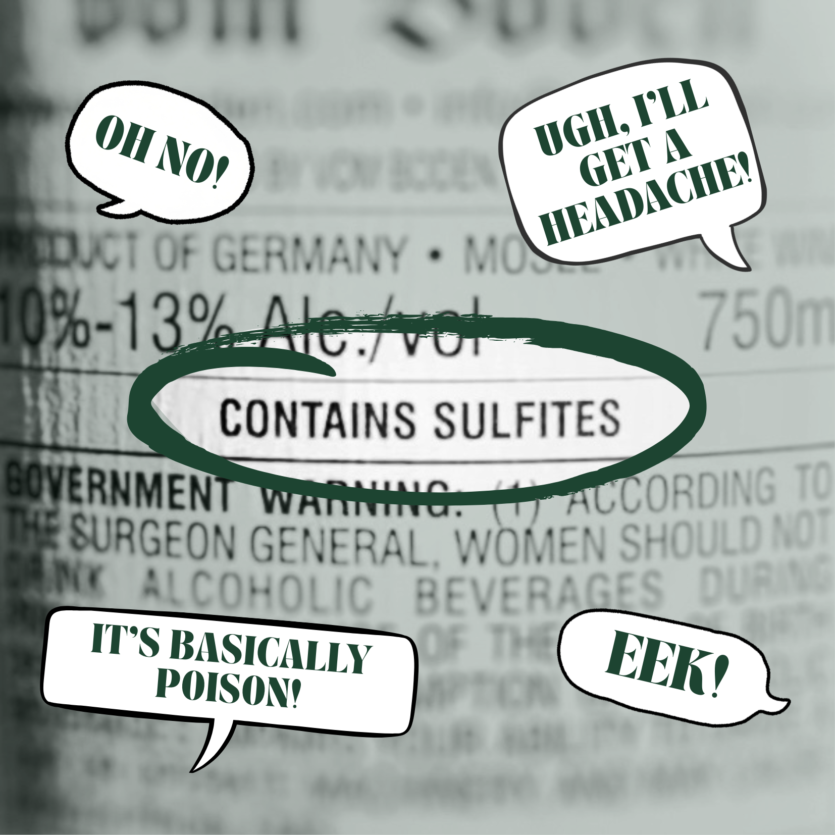 WARNING: this post contains sulfites.