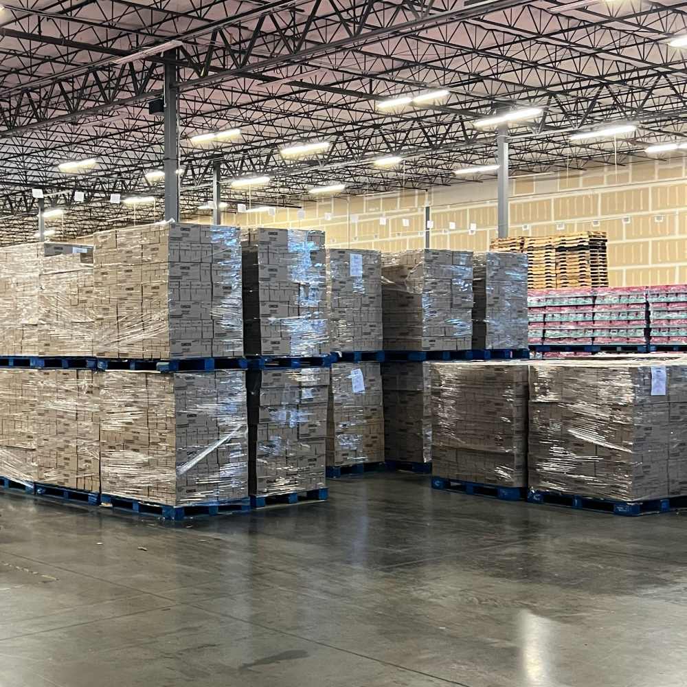 Kitting and distribution operations staging POS displays for nationwide delivery.