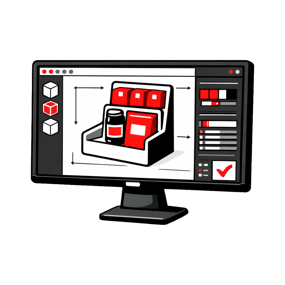 POS display design and engineering services creating production-ready retail display solutions.