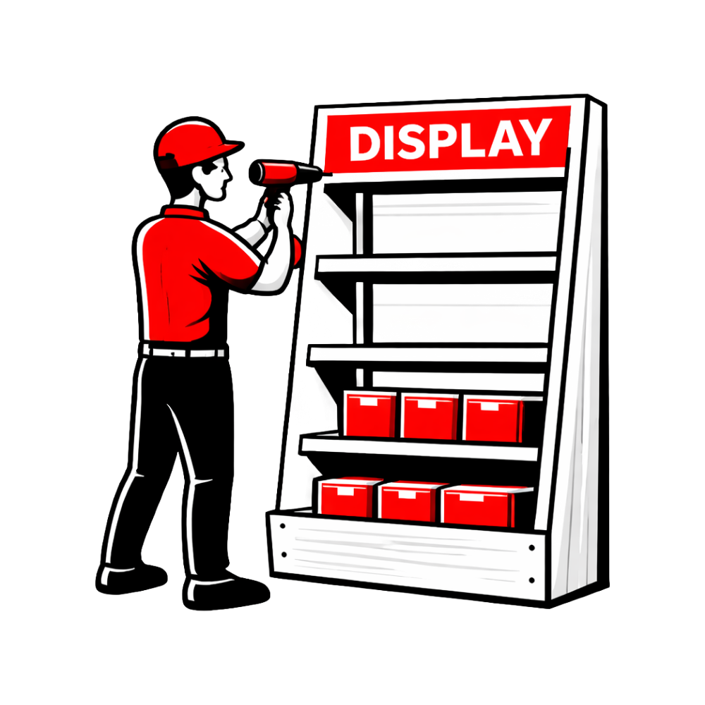 Custom point-of-sale displays engineered for retail environments, designed for durability, compliance, and high-impact in-store execution at regional and national scale.