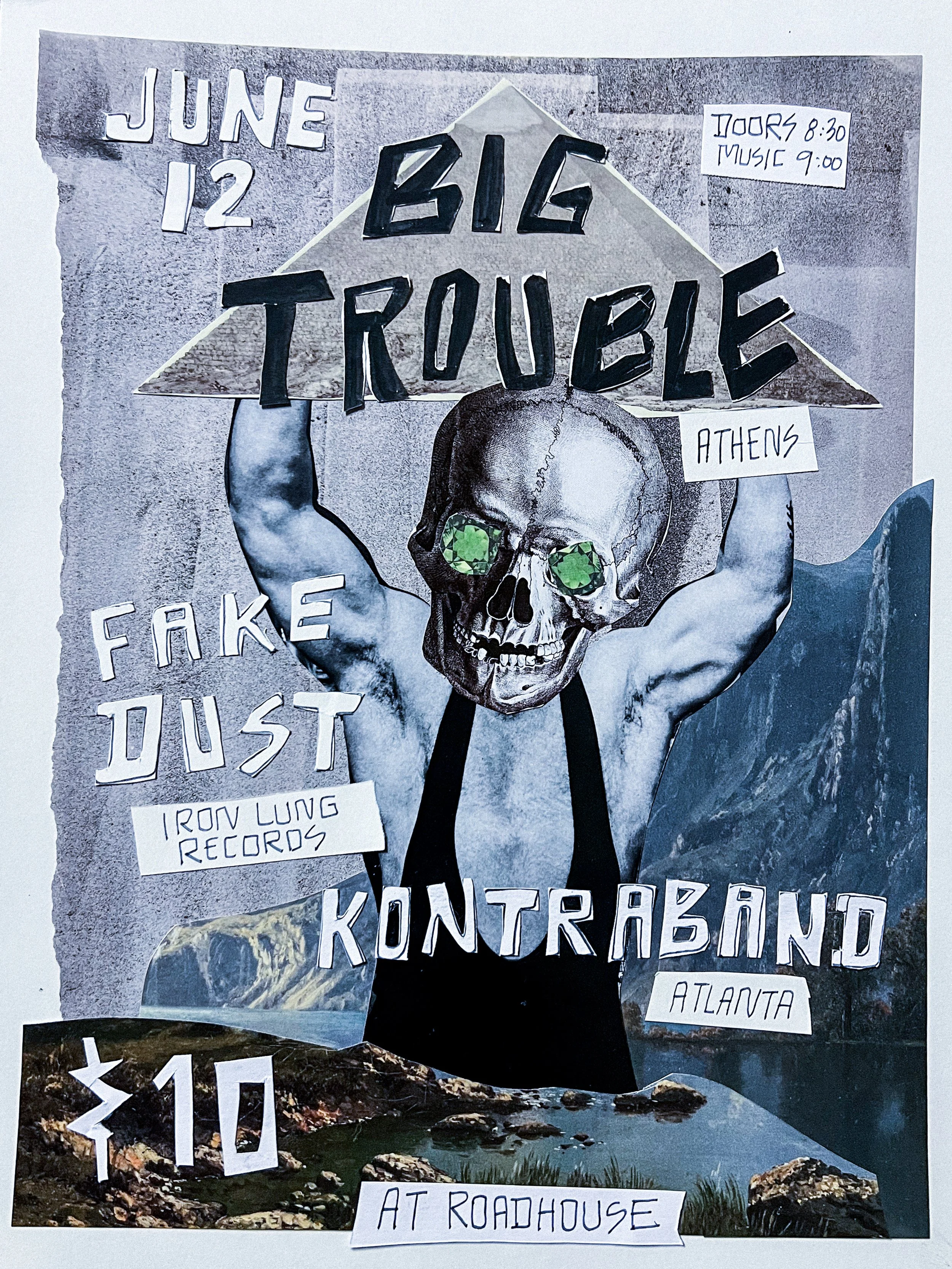 Hand-made collage flyer for Hardcore Show