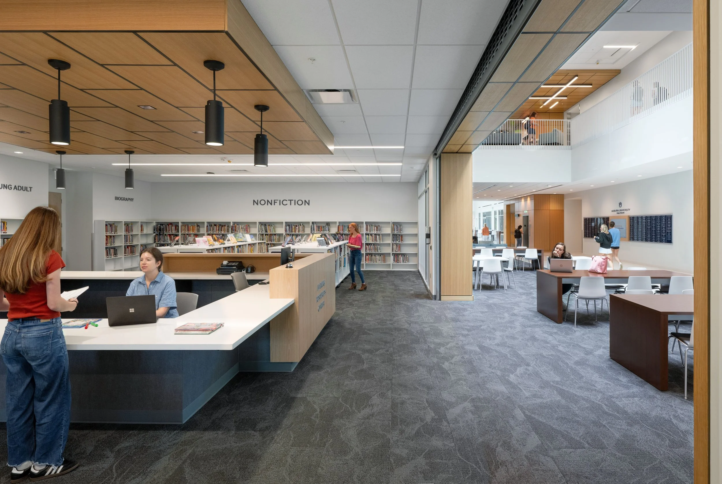 Library inside College of Education building