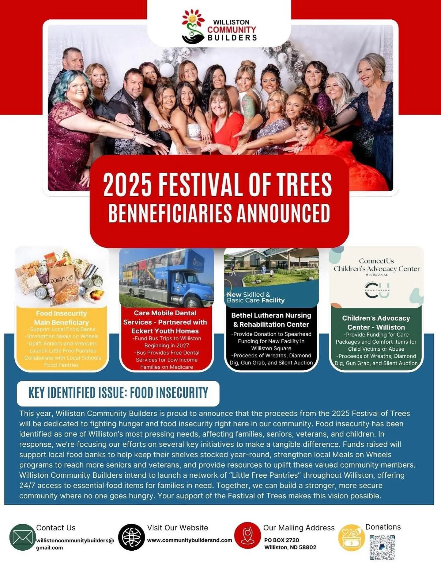 🌲 We&rsquo;re doing a happy dance over here &mdash; because ConnectUs Foundation is one of the lucky recipients of funds from the Festival of the Trees organized by the amazing Williston Community Builders !!! 
💚Funds from the wreath auction will s