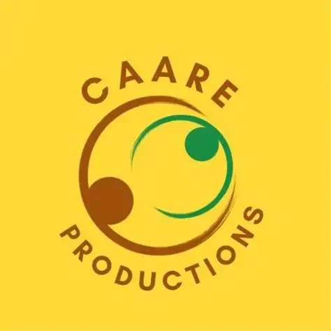 Logo of CAARE Productions with stylized circular design and text.