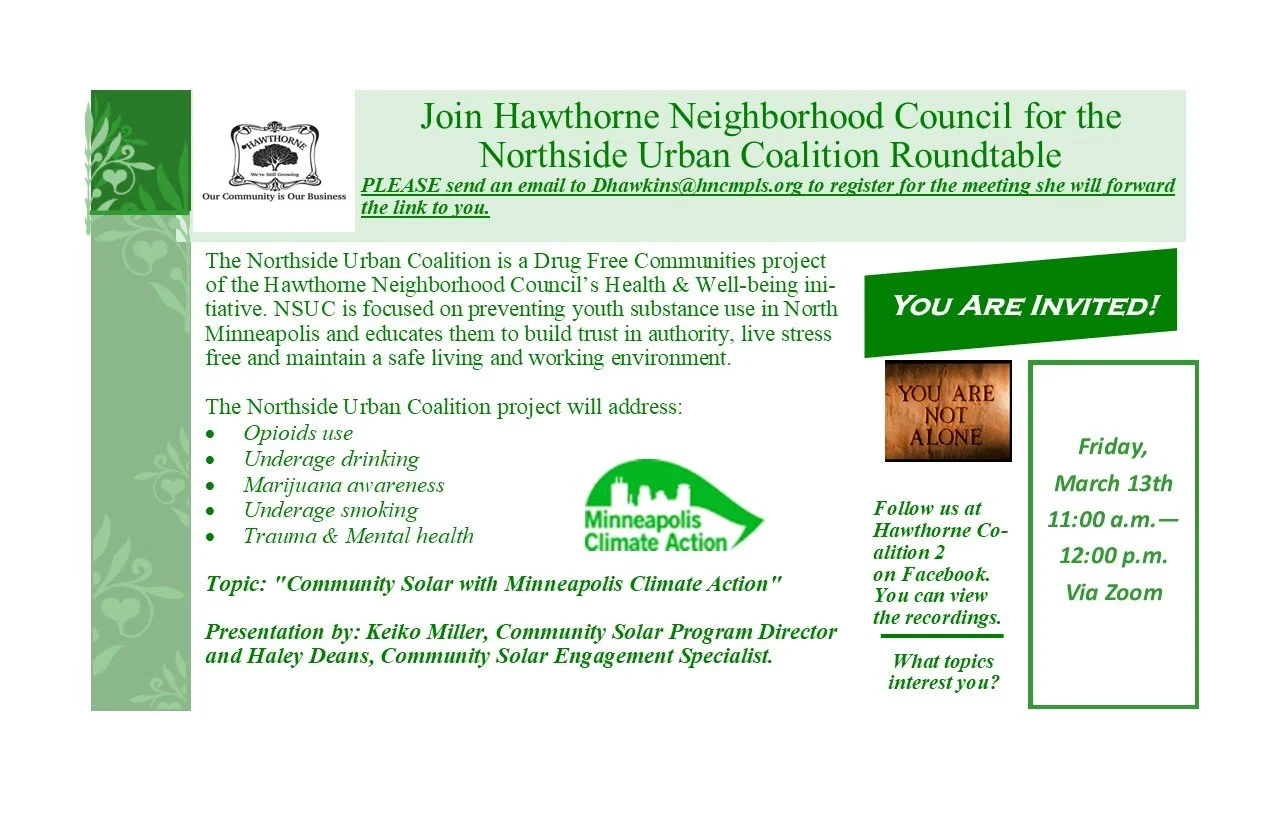 Northside Urban Coalition Meeting, March 13th