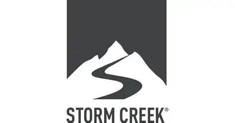 Storm Creek logo featuring mountain peaks and a winding road