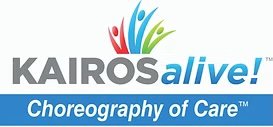 Kairos Alive! logo with colorful figures and tagline 'Choreography of Care'.