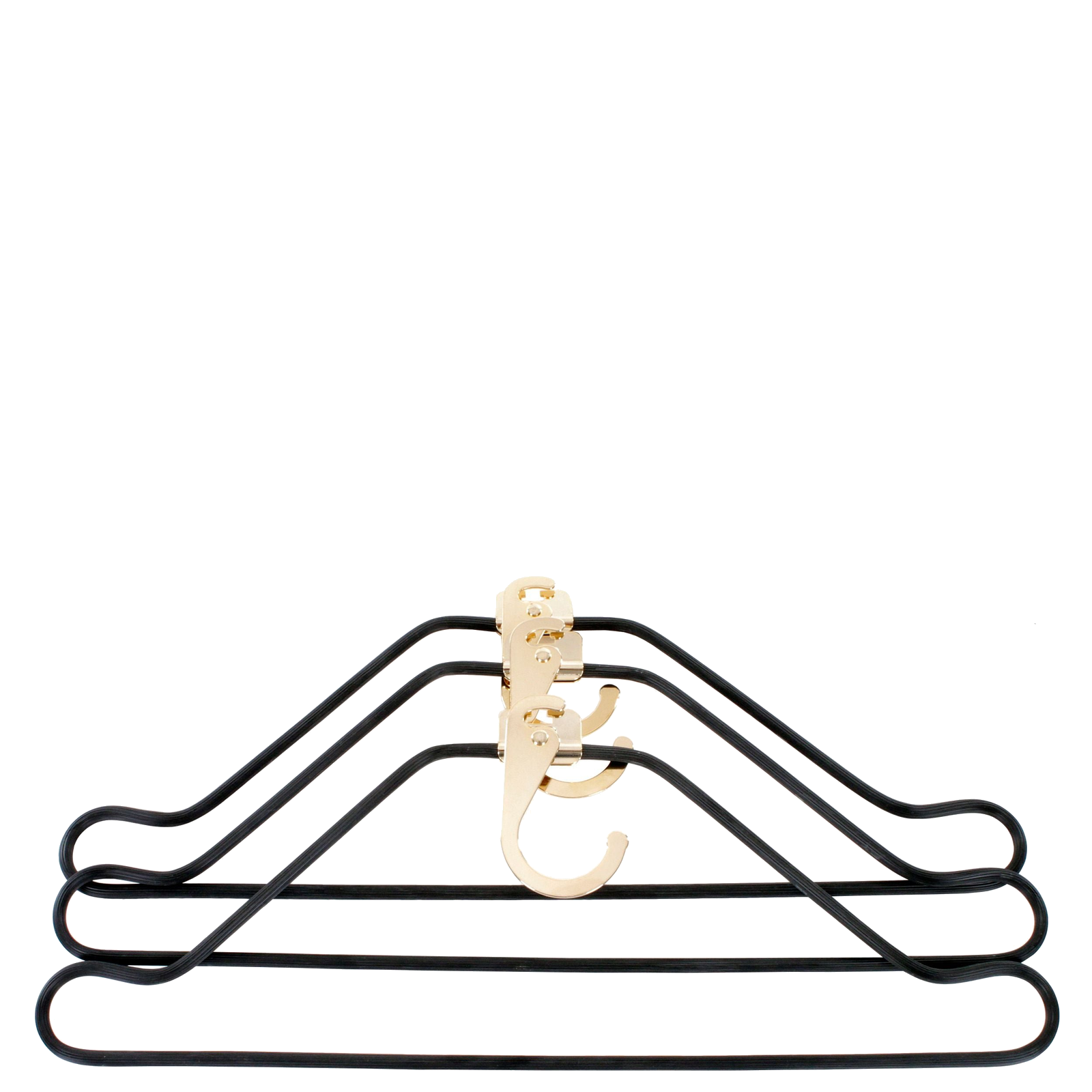 Bric's Suit Hanger Set of 3 in Black/Gold (BAC03651.065), view 3