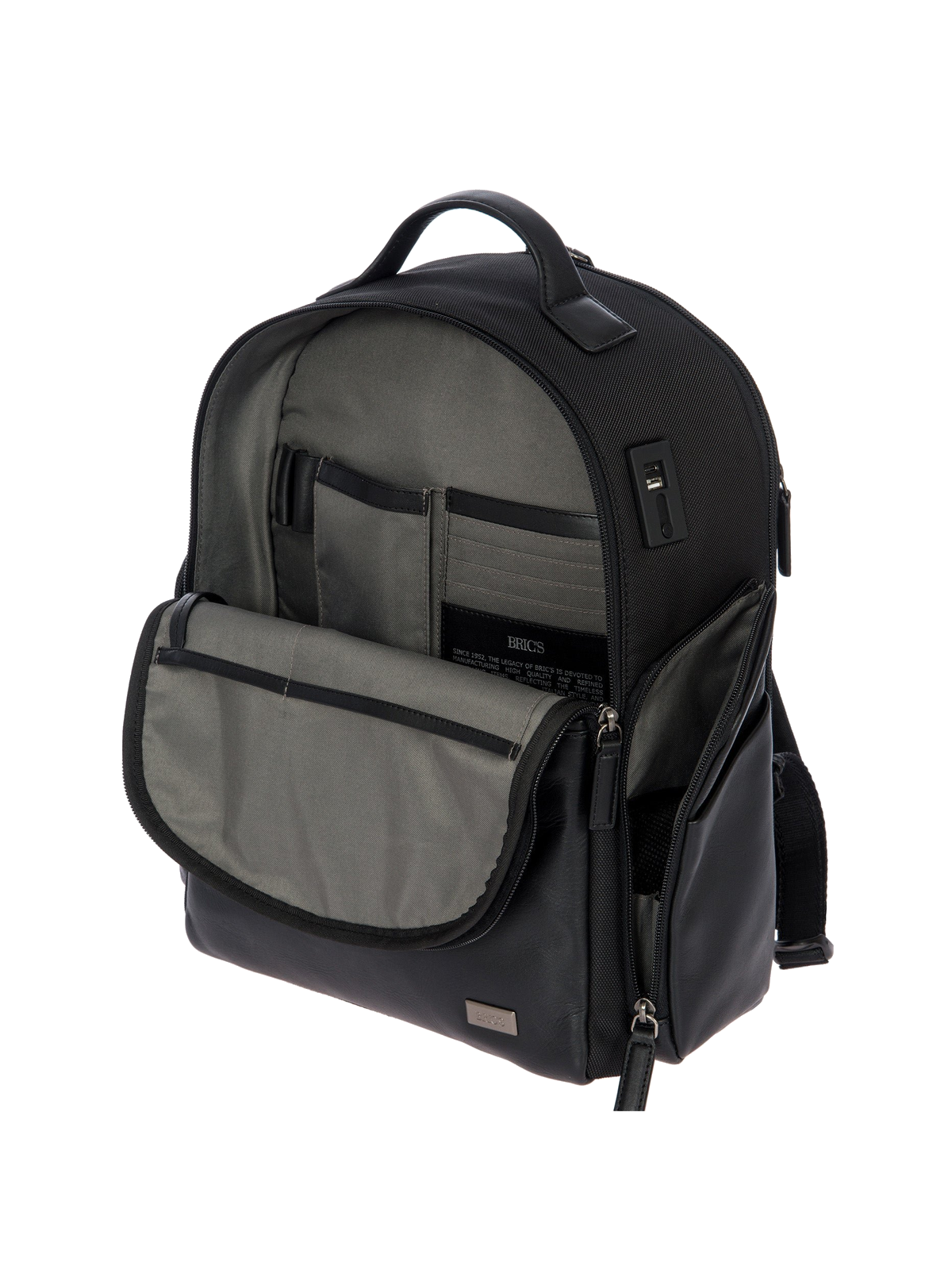 Bric's Monza Business Backpack M in Black/Black (BR207702.909), view 3