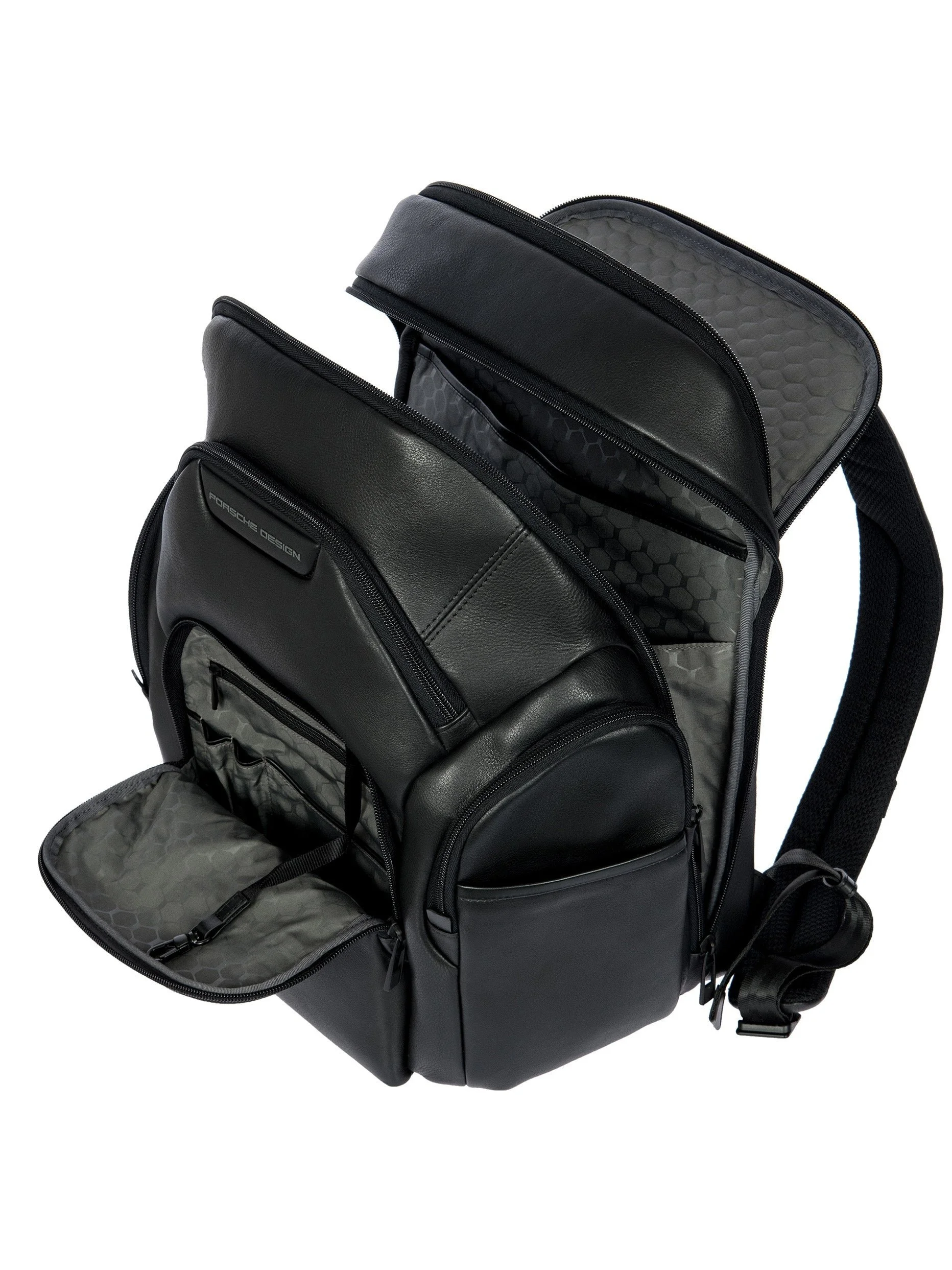 Porsche Design Roadster Leather Evo Backpack L in Black (OLH01634.001), view 5