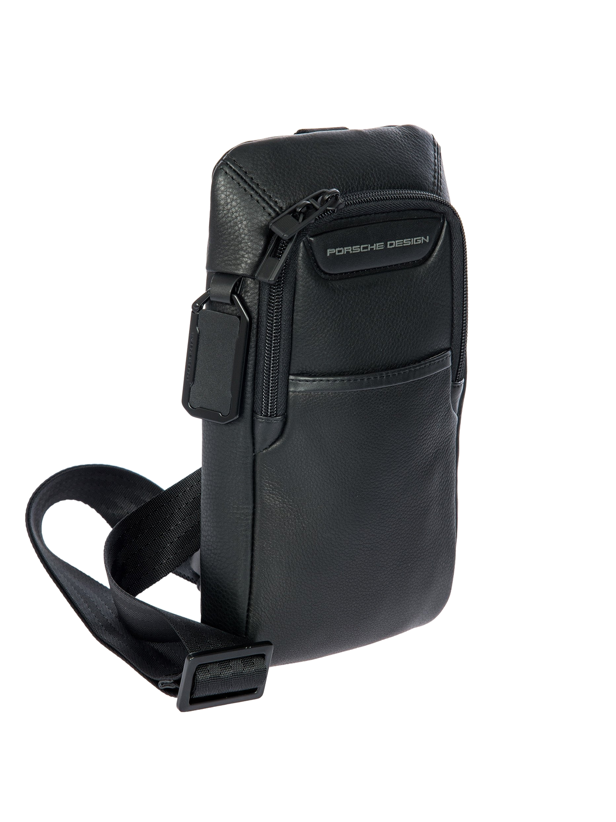 Porsche Design Roadster Leather Evo Crossbody Bag in Black (OLH01538.001), view 2
