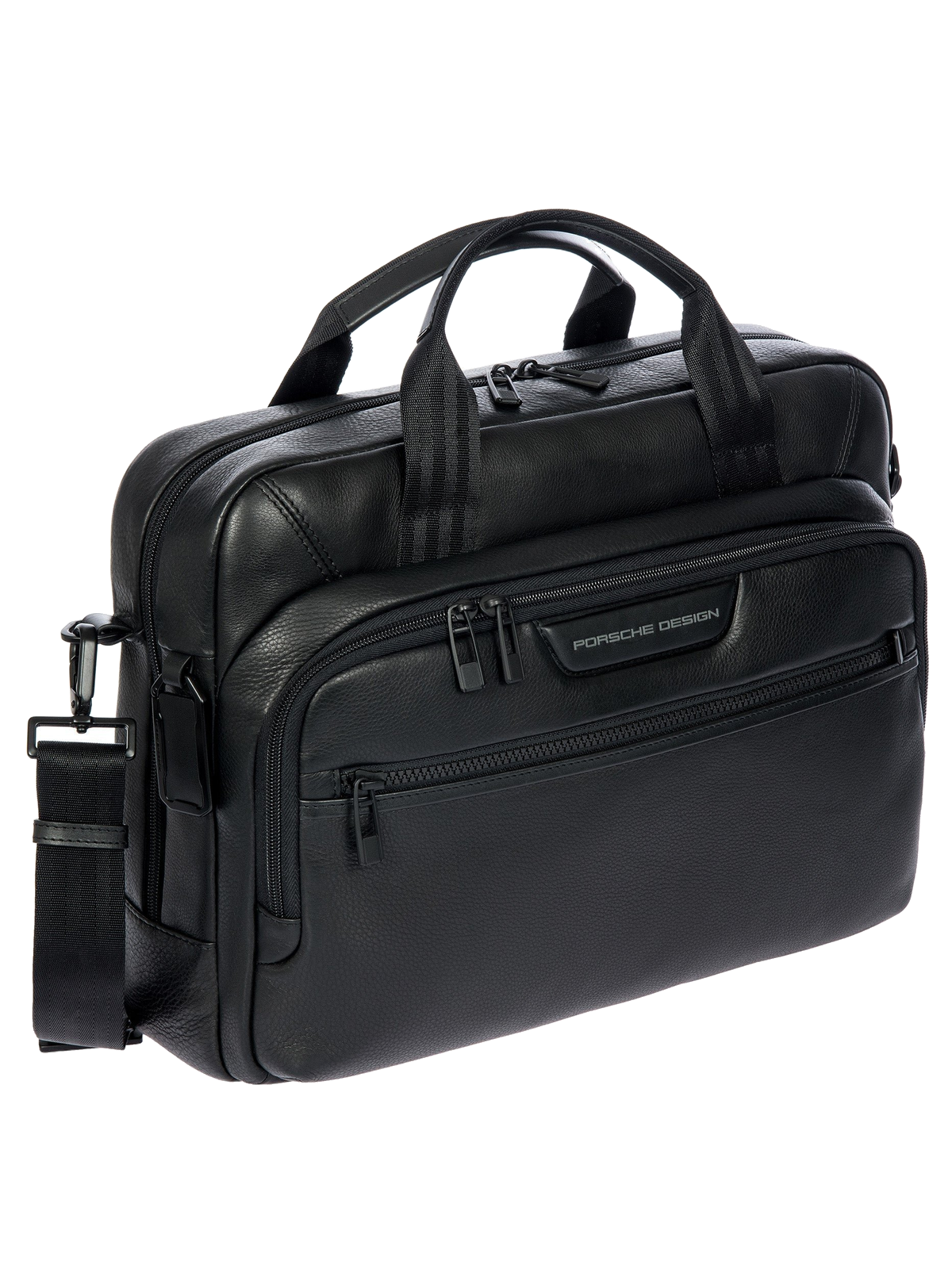 Porsche Design Roadster Leather Evo Briefcase in Black (OLH01554.001), view 2