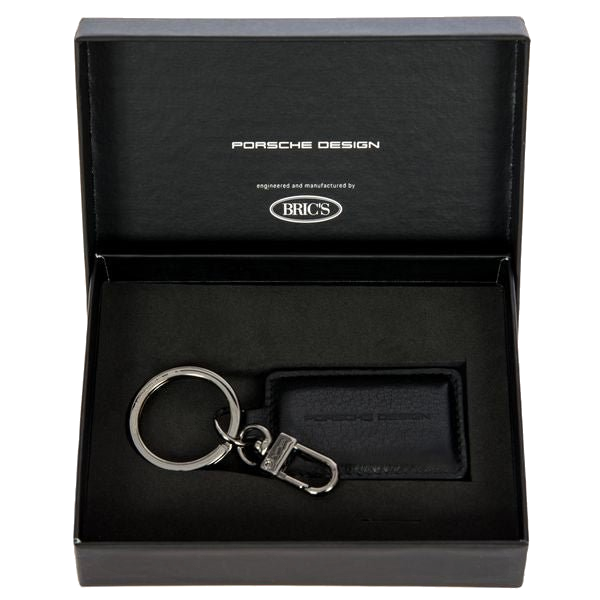 Porsche Design Square Leather Key Ring in Black (OKY08805.001), view 2