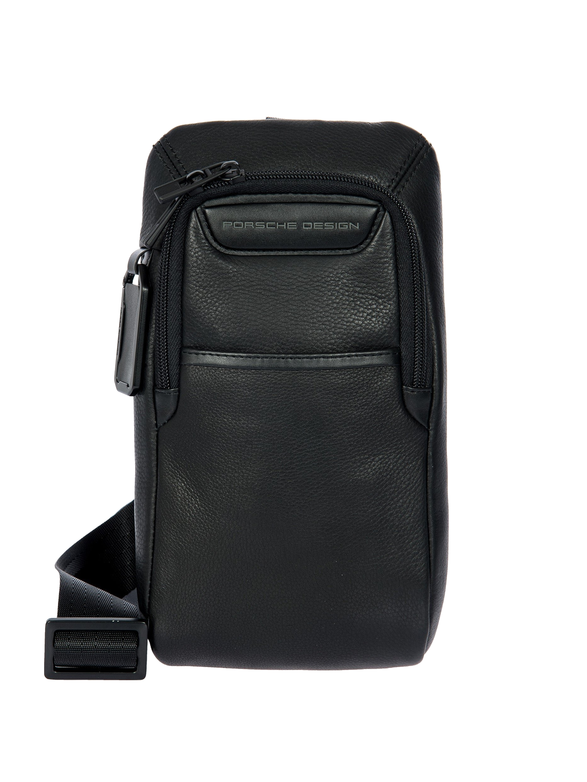 Porsche Design Roadster Leather Evo Crossbody Bag in Black (OLH01538.001), view 1