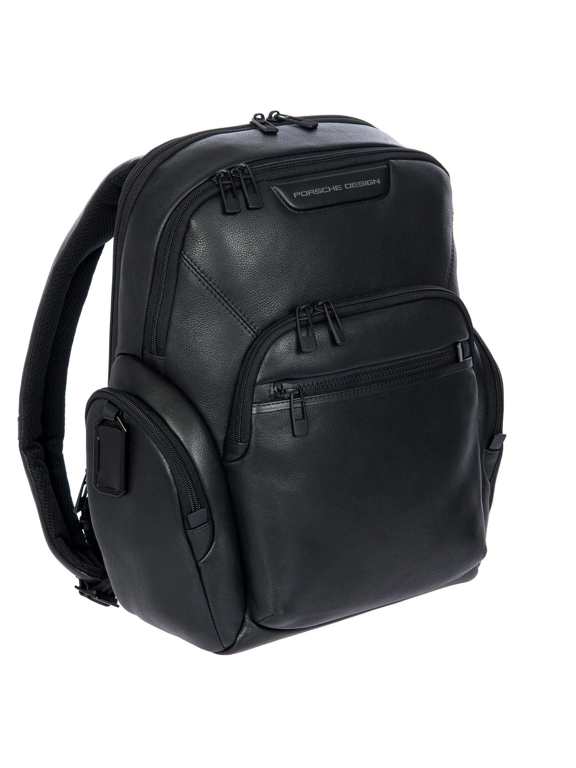 Porsche Design Roadster Leather Evo Backpack S in Black (OLH01631.001), view 2