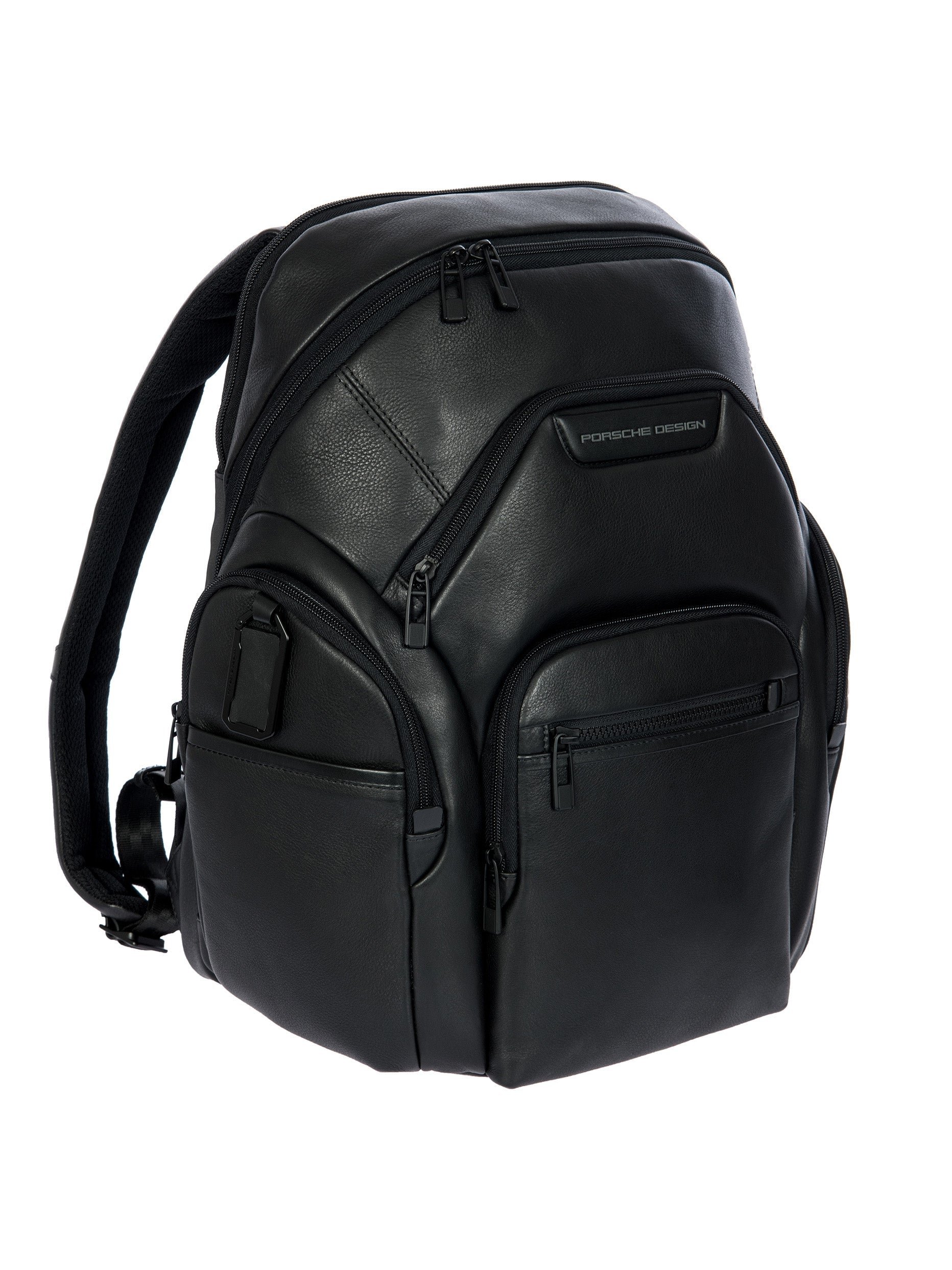 Porsche Design Roadster Leather Evo Backpack L in Black (OLH01634.001), view 2