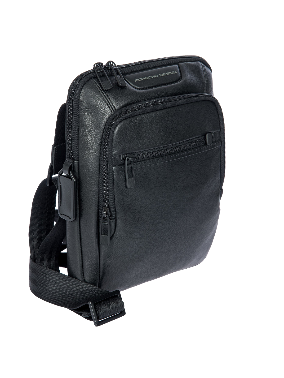 Porsche Design Roadster Leather Evo Shoulder Bag S in Black (OLH01541.001), view 2