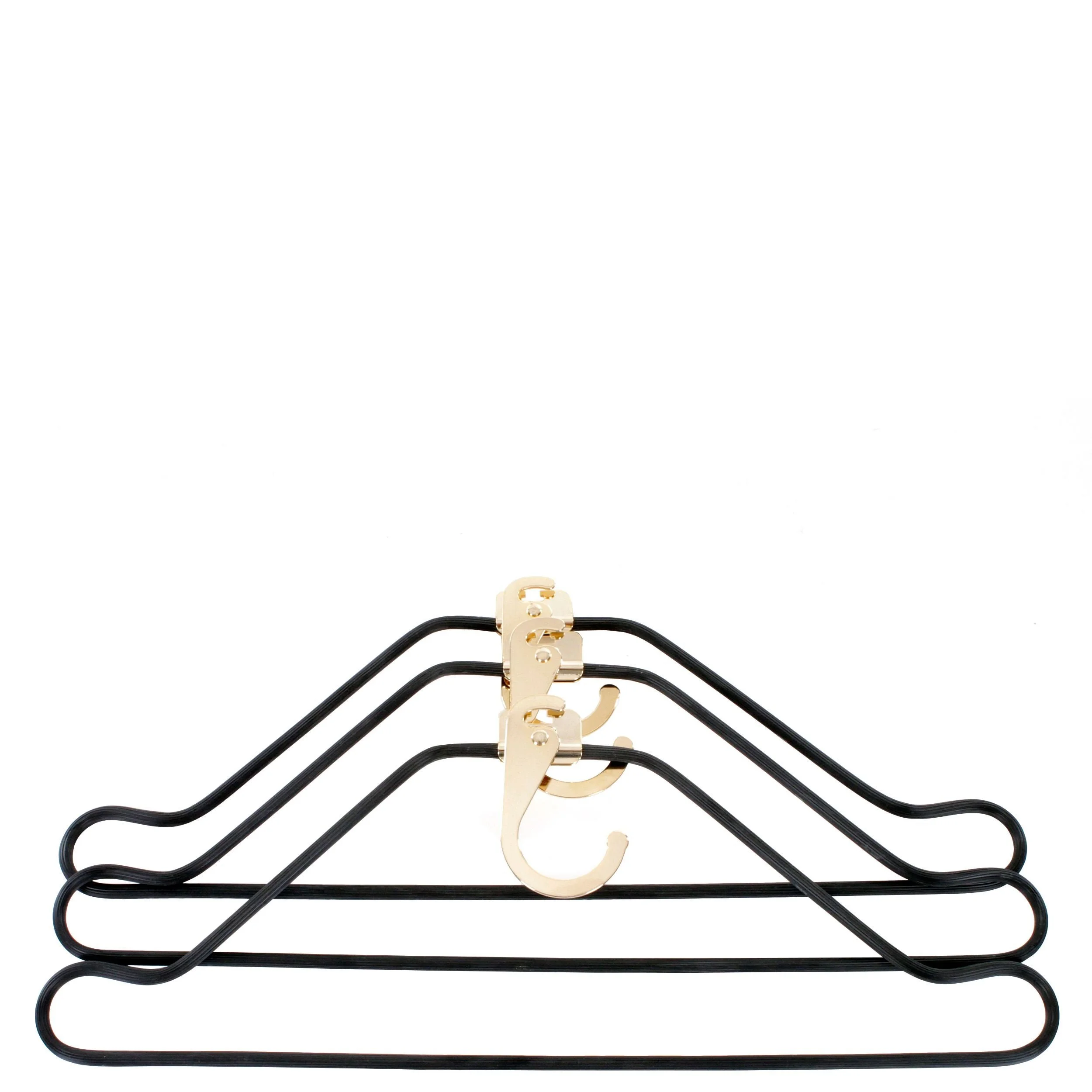Bric's Suit Hanger Set of 3 in Black/Gold (BAC03651.065), view 1