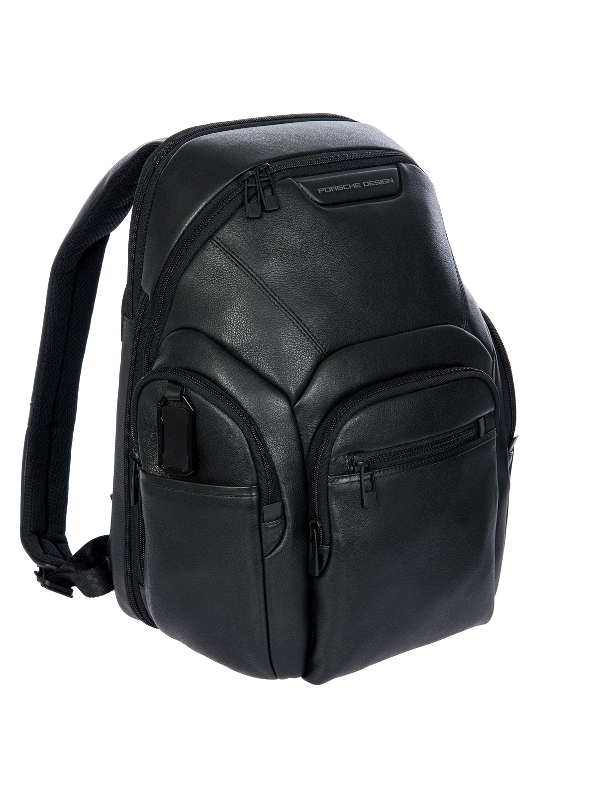 Porsche Design Roadster Leather Evo Backpack M in Black (OLH01632.001), view 2