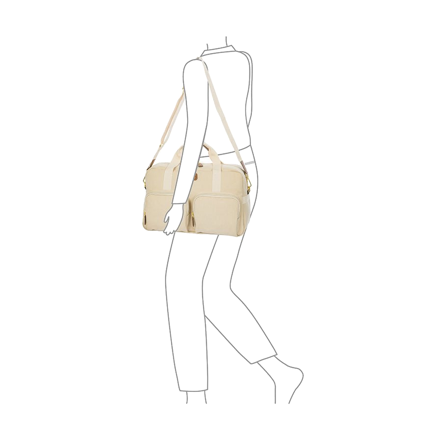 Bric's Volterra Trama Boarding Duffle in Cappuccino (BOE42192.493), view 6