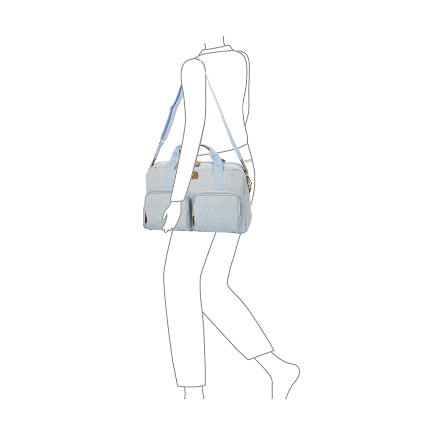 Bric's Volterra Trama Boarding Duffle in Ocean (BOE42192.050), view 6