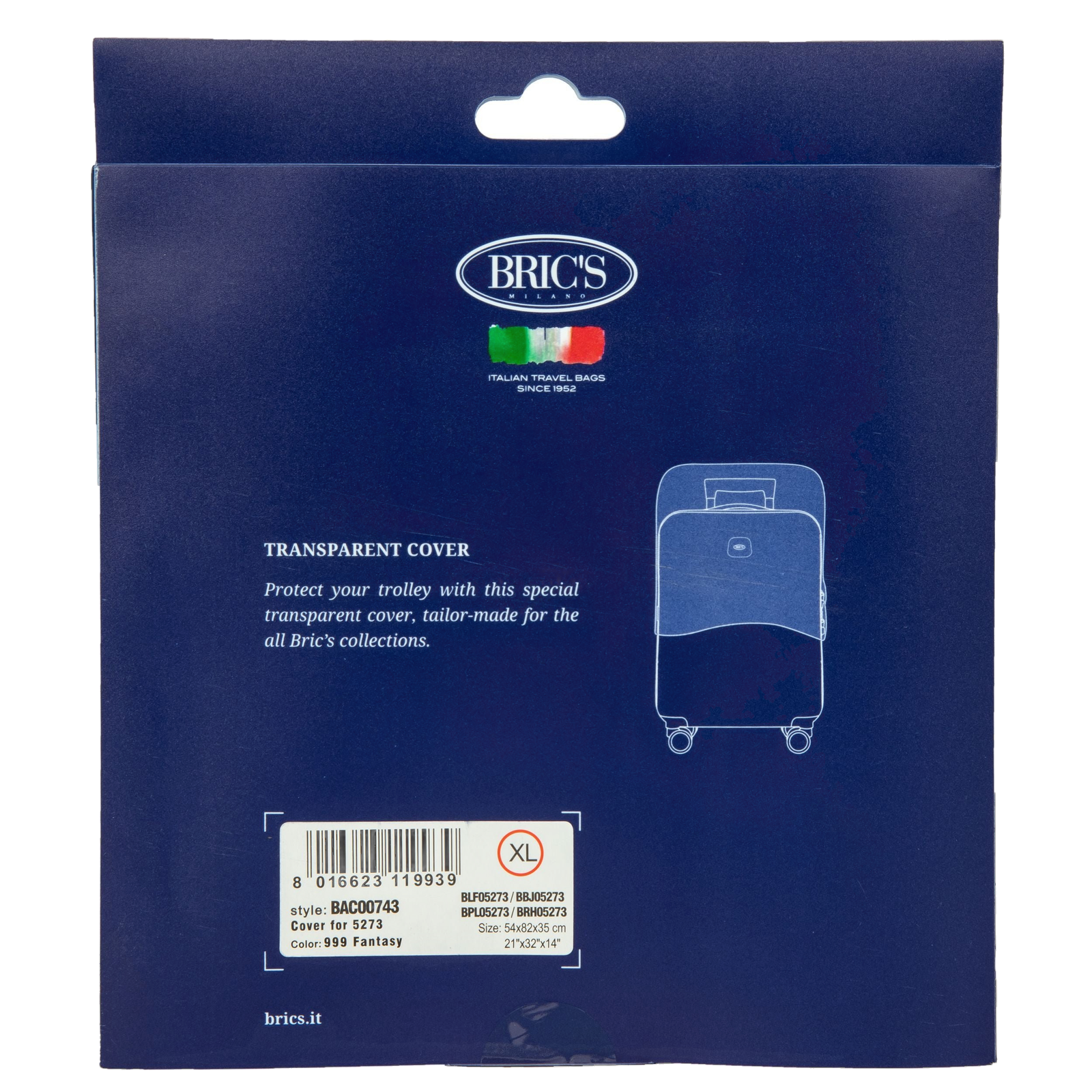 Bric's Life Spinner Clear Luggage Cover in Clear (BAC00740.999), view 6