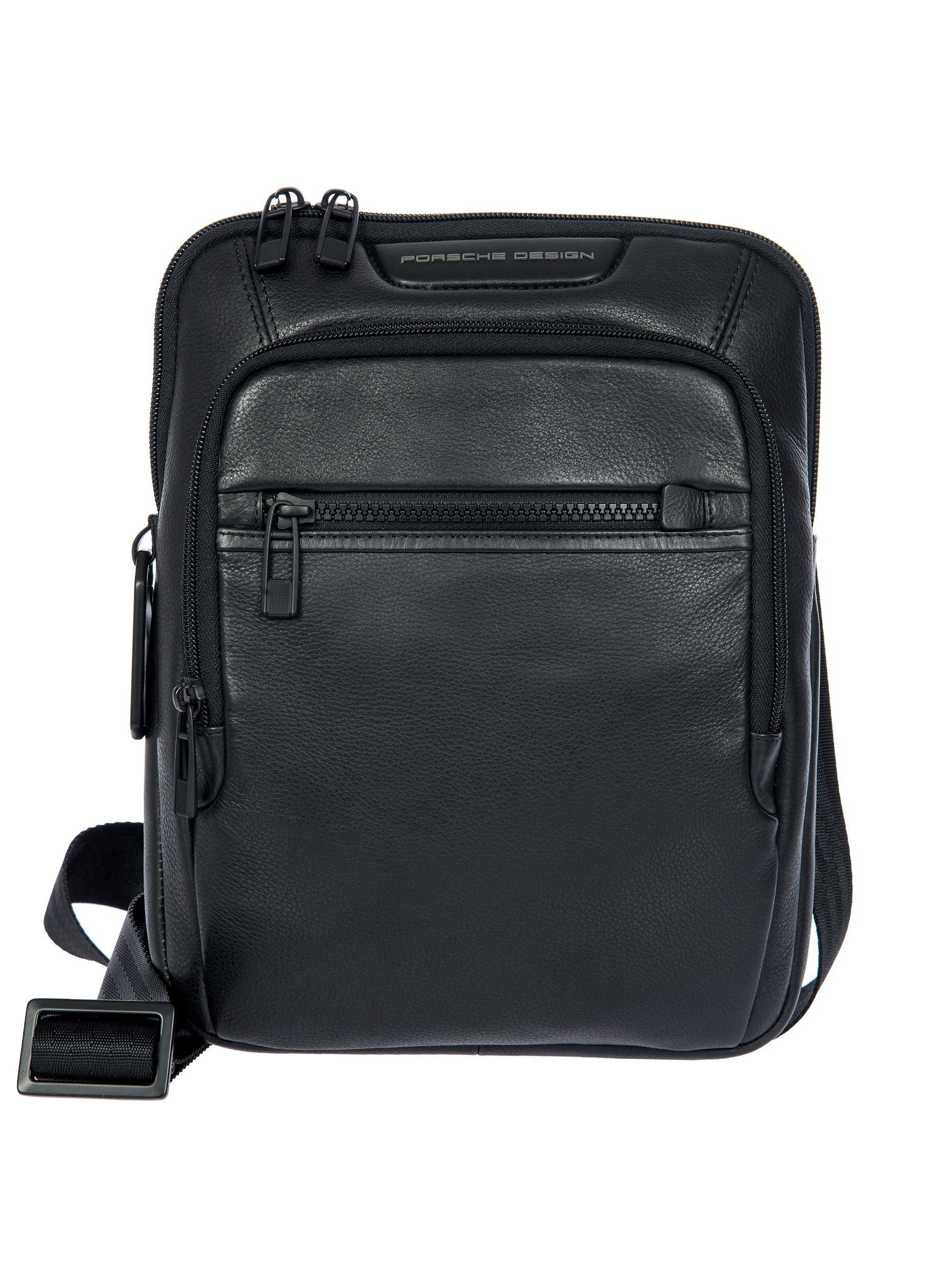 Porsche Design Roadster Leather Evo Shoulder Bag S in Black (OLH01541.001), view 1