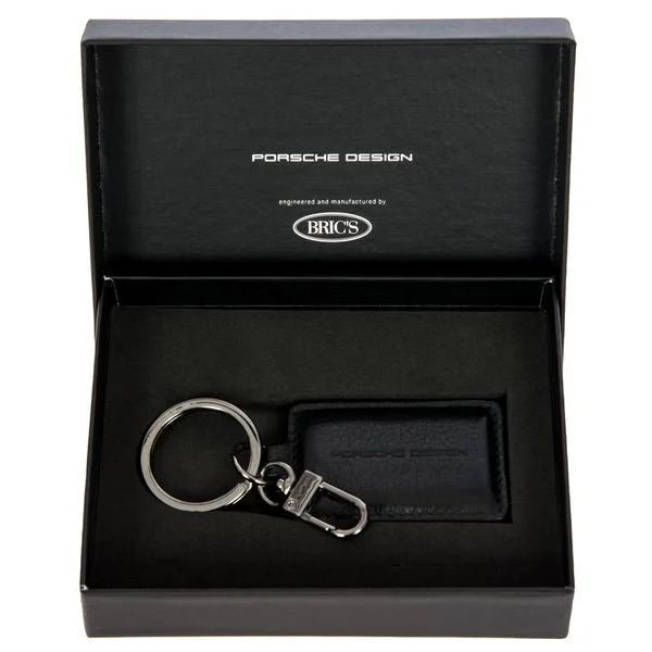 Porsche Design Square Leather Key Ring in Black (OKY08805.001), view 2