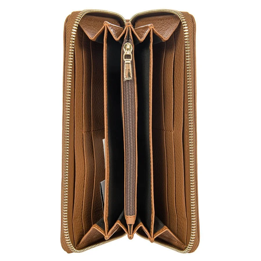 Bric's Gondola Verbena Zip-Around Wallet in Cuoio (BWC09601.098), view 3