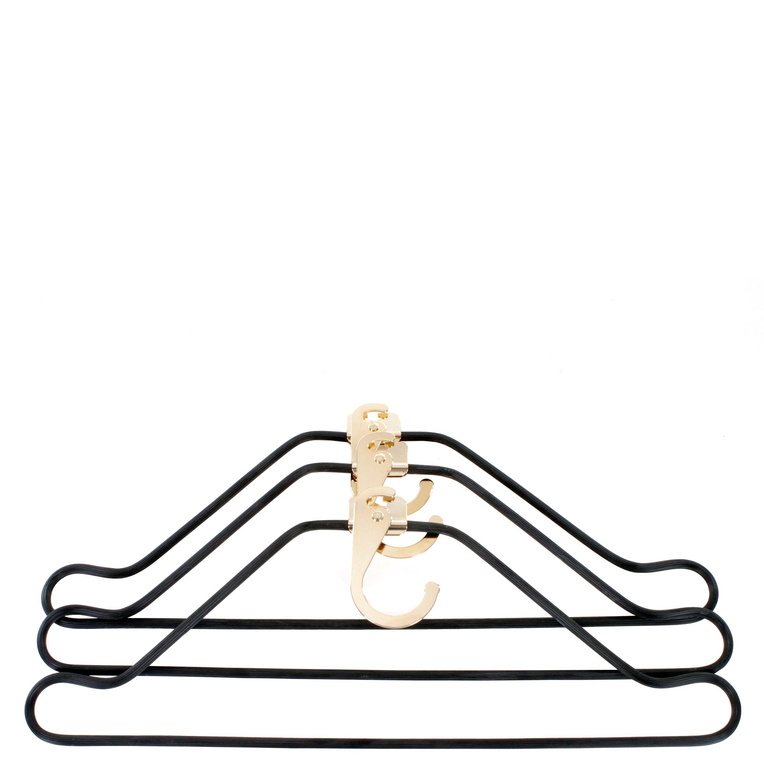 Bric's Suit Hanger Set of 3 in Black/Gold (BAC03651.065), view 3