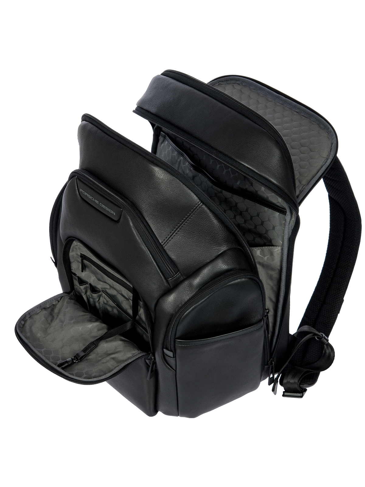 Porsche Design Roadster Leather Evo Backpack L in Black (OLH01634.001), view 5