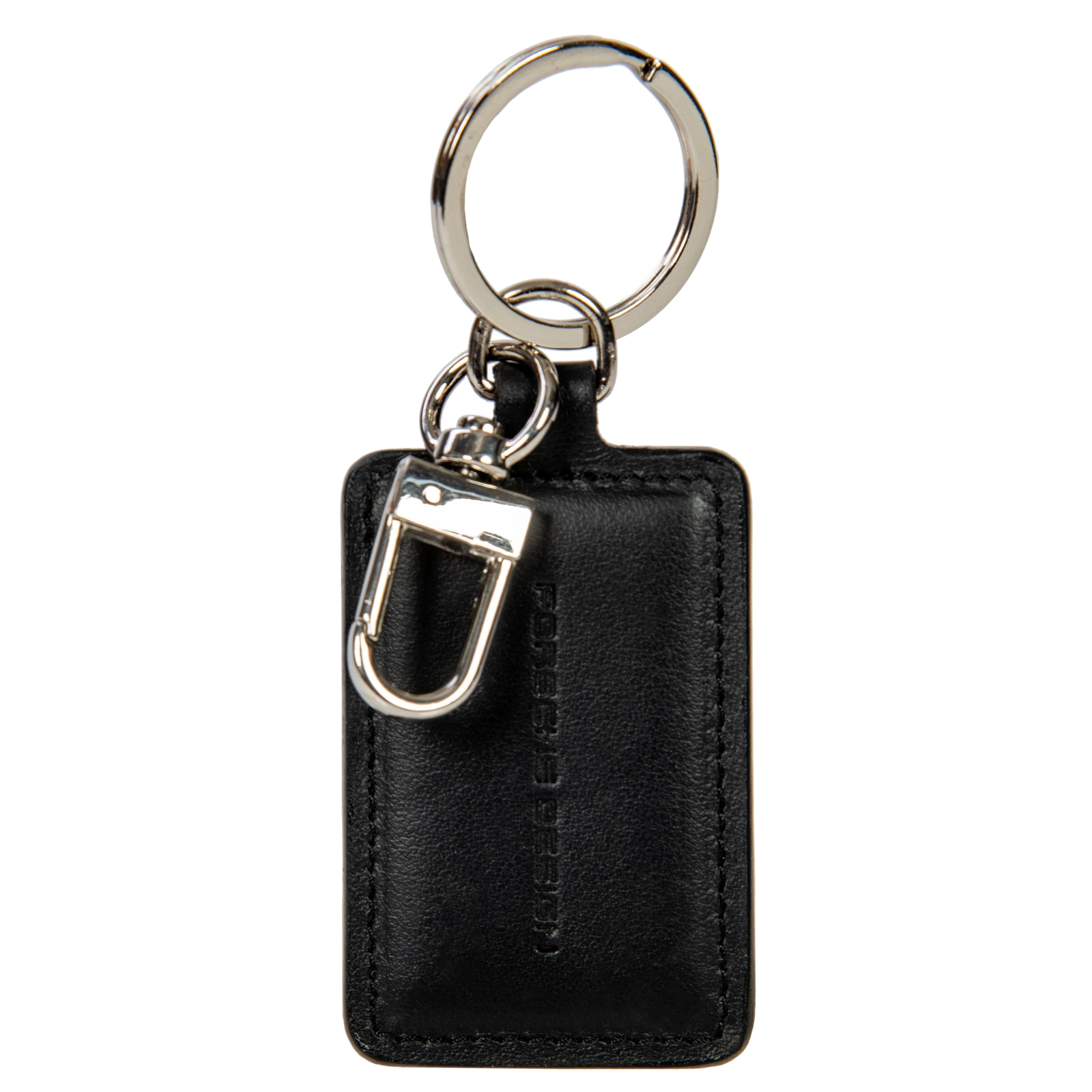 Porsche Design Square Leather Key Ring in Black (OKY08805.001), view 1