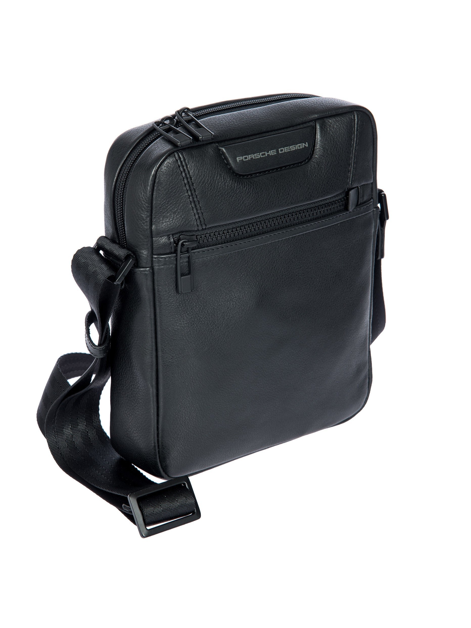 Porsche Design Roadster Leather Evo Shoulder Bag XS in Black (OLH01540.001), view 2
