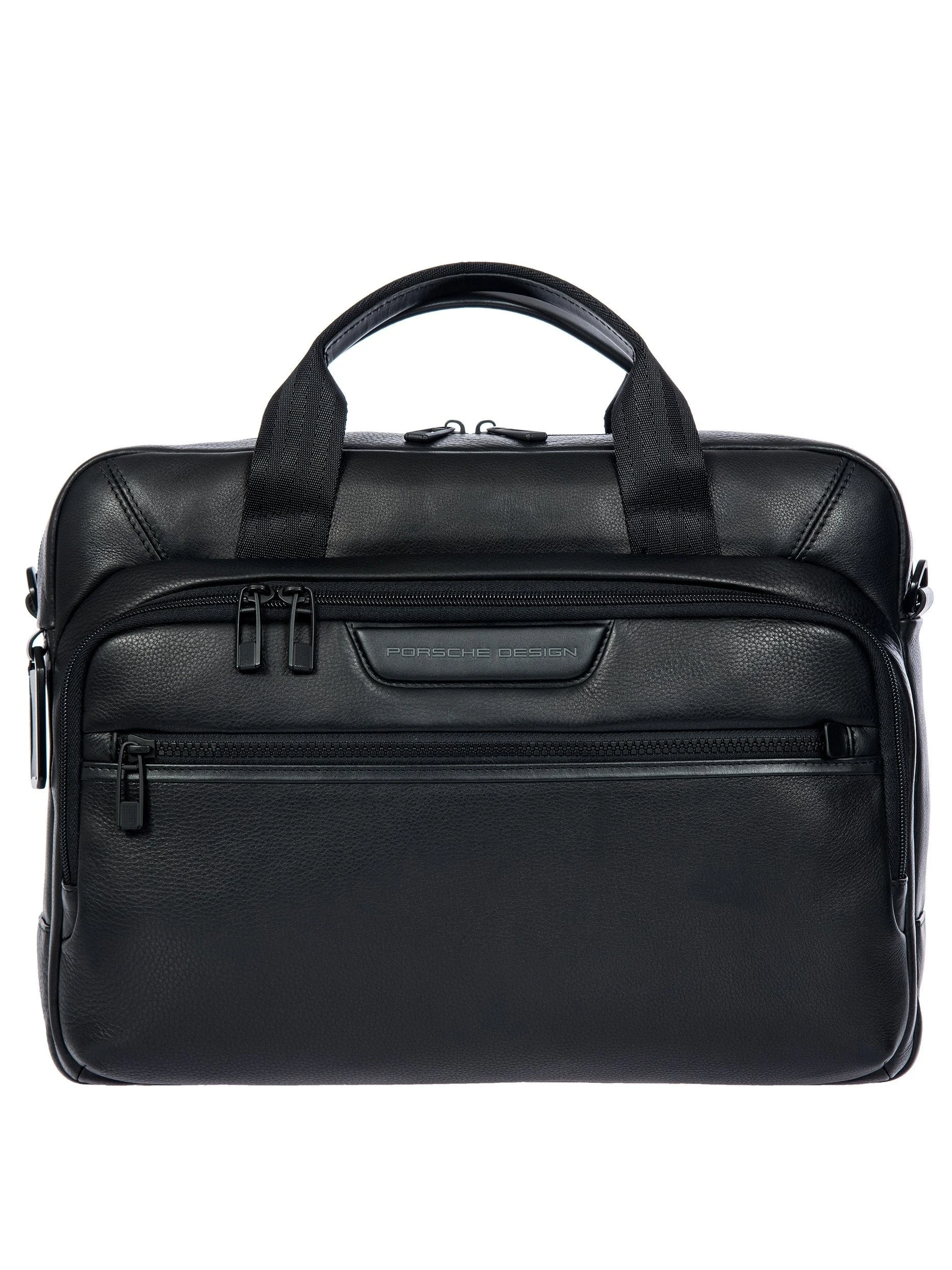 Porsche Design Roadster Leather Evo Briefcase in Black (OLH01554.001), view 1
