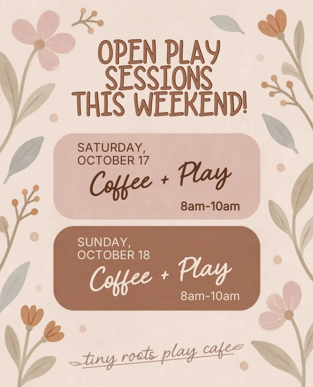 We will be open for open play this weekend both Saturday and Sunday from 8am - 10am! Limited availability ✨Reserve online in advance to secure your admission!