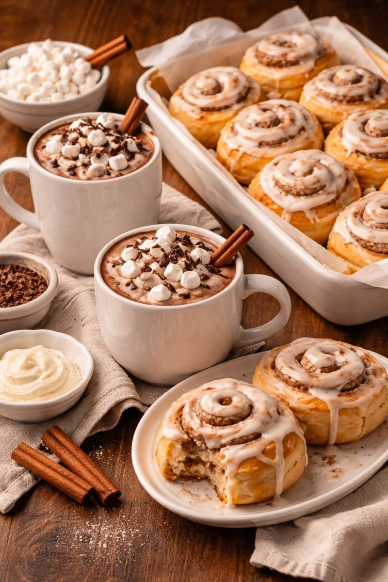 Bake & Bond Cinnamon Rolls & Hot Chocolate: MOKENA - 1/11