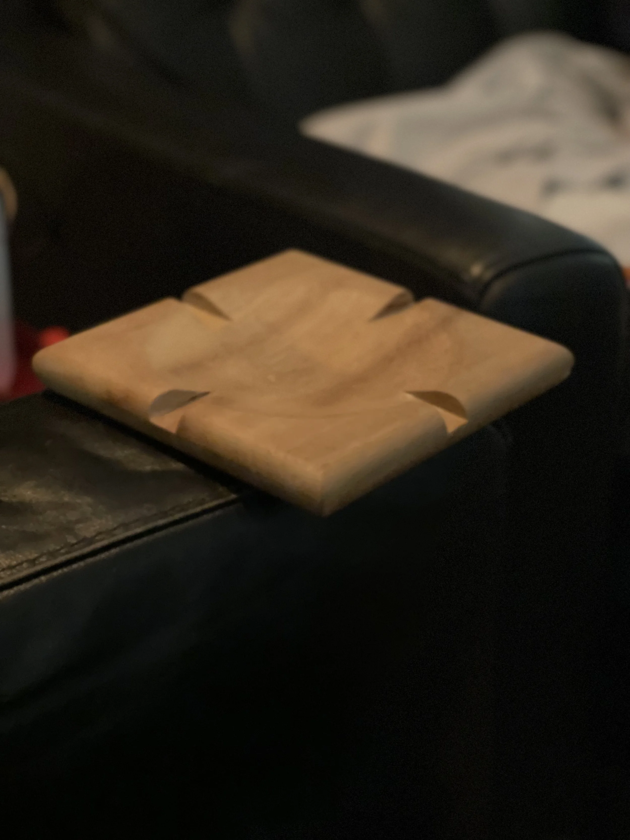 Prototype Iroko Ashtry - a simple design, made for a friend's secret sants gift